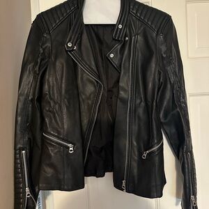 Women's Black Faux Leather Jacket